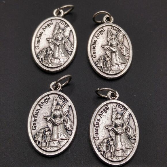 St. Michael Guardian Angel Red Enamel Medal, Sold Individually - Picture 4 of 4